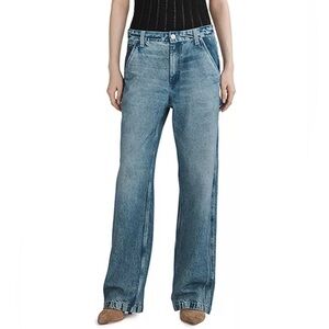 Rag & Bone Miramar Sid Cotton High Rise Straight Carpenter Sweatpant Jeans 24